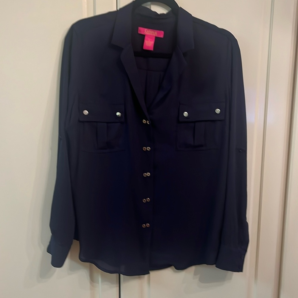 Navy blue blouse